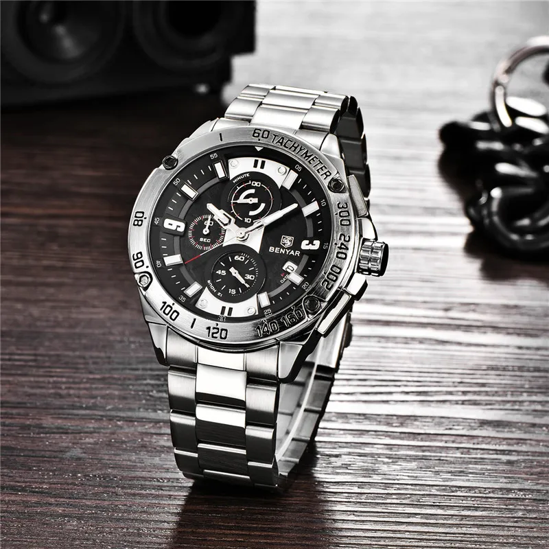 2019 BENYAR Men's Watches NEW Top Brand Luxury Business Quartz Watch Man Steel Waterproof Sport Chronograp Relogio Masculino
2019 BENYAR Men's Watches NEW Top Brand Luxury Business Quartz Watch Man Steel Waterproof Sport Chronograp Relogio Masculino