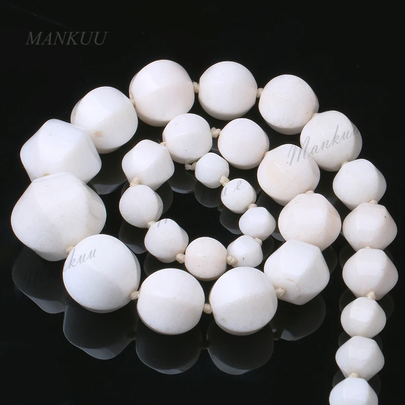 XYCAGB030 1 Strand White Jasp er Beads Handmade Faceted Abacus DIY Jewelry Finding Semi-precious Stone 8*20mm | Украшения и