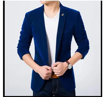 Traje Hombre New Fashion Blazer Men Slim Top Design Mens Velvet Blazers Single Button Mens Medium length Blazers High quality
Traje Hombre New Fashion Blazer Men Slim Top Design Mens Velvet Blazers Single Button Mens Medium length Blazers High quality