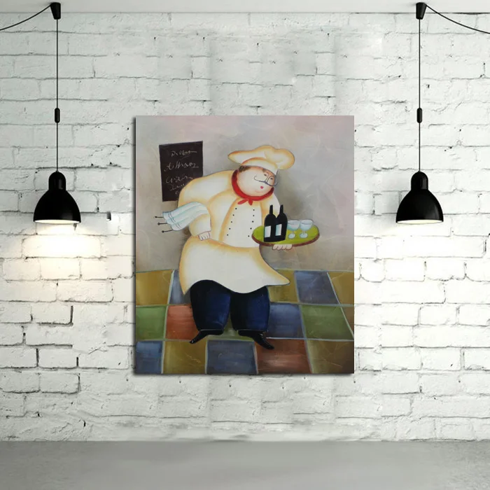 New Handpainted Free shipping Oil Paintings on Canvas Art Pictures High Quality Lovely Fat Cook Wall Stickers for Home Decor
New Handpainted Free shipping Oil Paintings on Canvas Art Pictures High Quality Lovely Fat Cook Wall Stickers for Home Decor