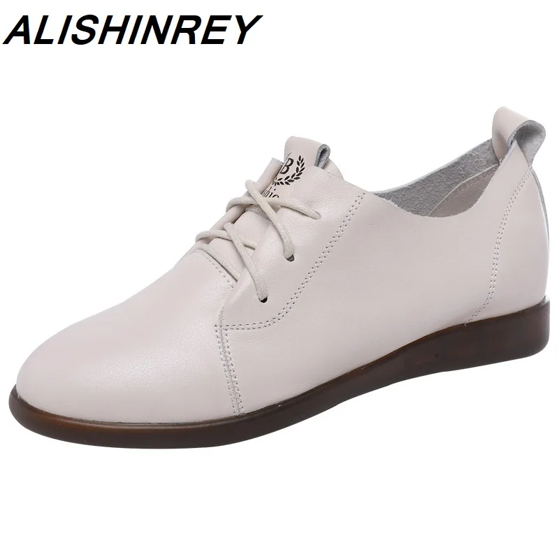 ALISHINREY 2019 Spring New Genuine Leather Shoes Flat Lace Up Soft Woman Casual Shoes Women Flats Plus Size 42 43
ALISHINREY 2019 Spring New Genuine Leather Shoes Flat Lace Up Soft Woman Casual Shoes Women Flats Plus Size 42 43