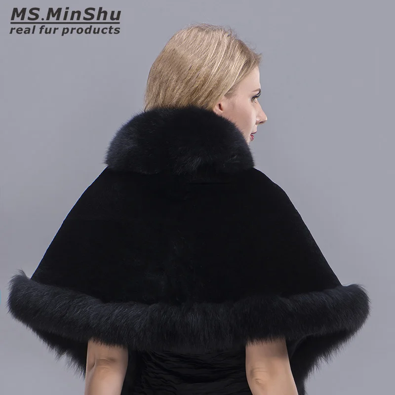 MS.MinShu Fox Fur Shawl Winter Women Real Fur Pashmina Fashion Poncho Fox Fur Trimmed Rex Rabbit Fur Cape Winter Cape Female
MS.MinShu Fox Fur Shawl Winter Women Real Fur Pashmina Fashion Poncho Fox Fur Trimmed Rex Rabbit Fur Cape Winter Cape Female