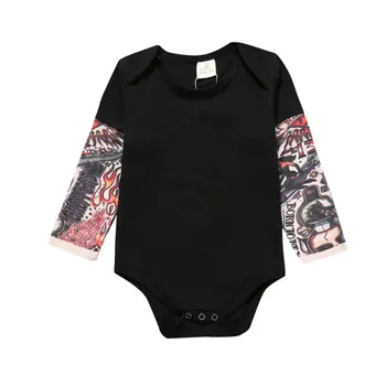 Solid Color Baby Bodysuit Novelty Tattoo Newborn Baby Clothes Cotton Short Sleeve Infant Bodysuit Spring Autumn Toddler Outfits
Solid Color Baby Bodysuit Novelty Tattoo Newborn Baby Clothes Cotton Short Sleeve Infant Bodysuit Spring Autumn Toddler Outfits