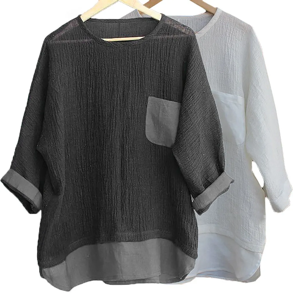 2019 New Male's Top Men Linen Patchwork Seven-Minute Sleeve Solid Color Loose T Shirt Tee M-3XL Hauts pour hommes
2019 New Male's Top Men Linen Patchwork Seven-Minute Sleeve Solid Color Loose T Shirt Tee M-3XL Hauts pour hommes