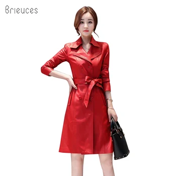 Brieuces 2018 Autumn Winter PU Leather Jacket Women Sashes Motorcycle Coat Turn Down Collar Long Faux Leather Jacket Female
Brieuces 2018 Autumn Winter PU Leather Jacket Women Sashes Motorcycle Coat Turn Down Collar Long Faux Leather Jacket Female