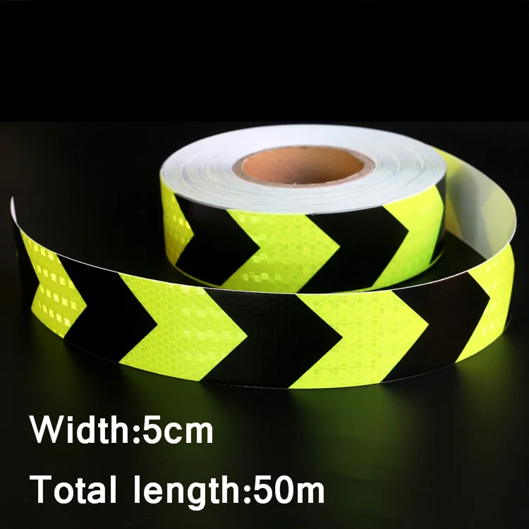 50mx5cm Yellow&Black Arrow Reflective Strips Glue Stickers For Car-Styling Motorcycle Automobiles Decoration Safety Warning Tape
50mx5cm Yellow&Black Arrow Reflective Strips Glue Stickers For Car-Styling Motorcycle Automobiles Decoration Safety Warning Tape