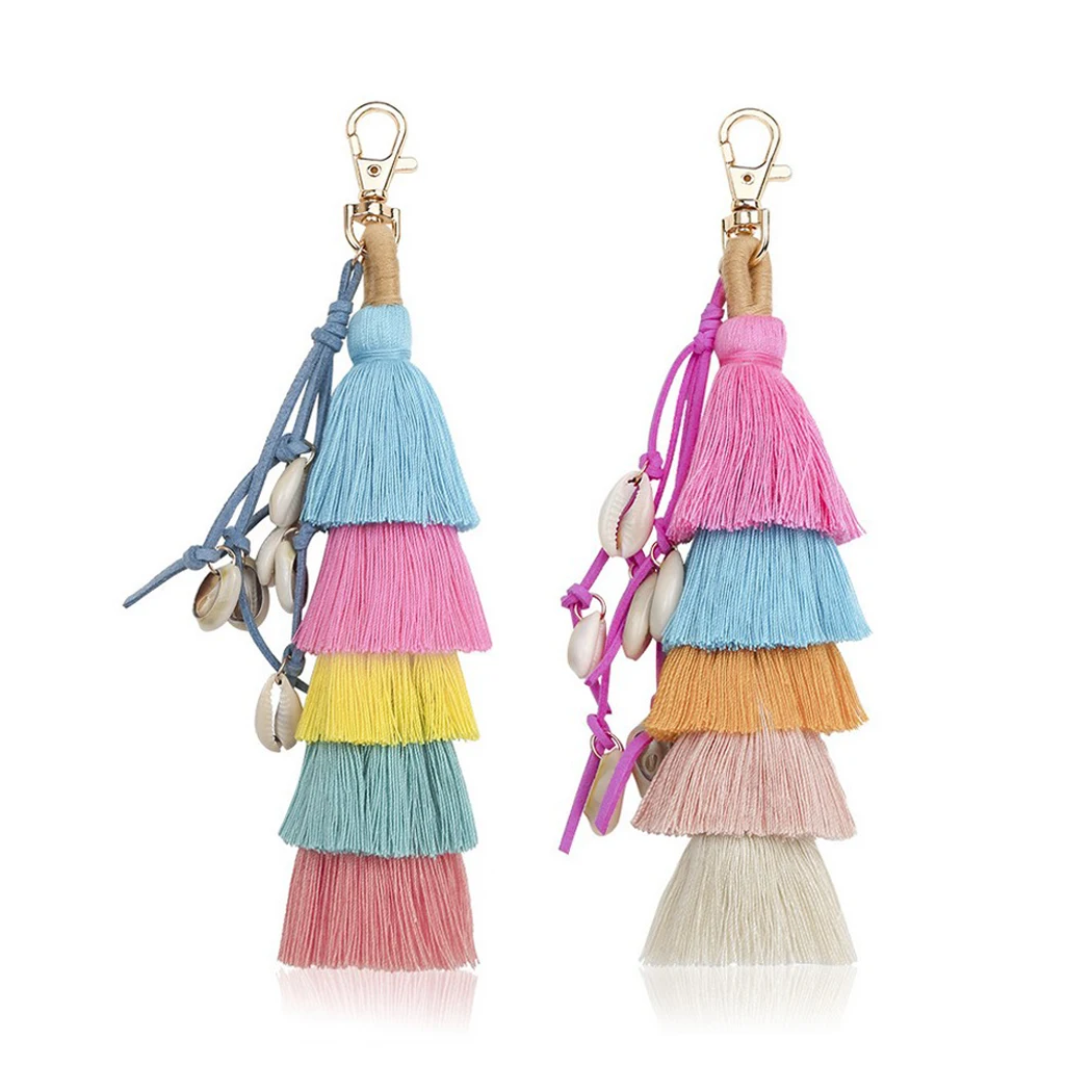1pc Bohemian Handmade Bag Pendant Women Accessories Charm Shell Tassel Keychain Multicolor With Tassels Gift For Summer
1pc Bohemian Handmade Bag Pendant Women Accessories Charm Shell Tassel Keychain Multicolor With Tassels Gift For Summer