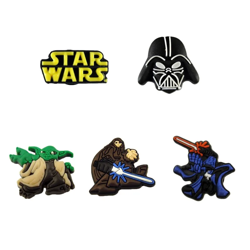 5pcs/lot Star Wars Action Figure Cartoon PVC Shoe Charms for Wristbands Croc JIBZ & Shoes with holes Shoe Accessories Kids Gift
5pcs/lot Star Wars Action Figure Cartoon PVC Shoe Charms for Wristbands Croc JIBZ & Shoes with holes Shoe Accessories Kids Gift