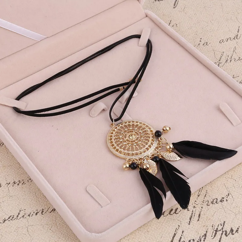 ZOSHI Elegant Feather Long Beaded Black Chain Tassel Necklaces For Women Office Accessory Bohemia Costumes Jewelry Bijoux
ZOSHI Elegant Feather Long Beaded Black Chain Tassel Necklaces For Women Office Accessory Bohemia Costumes Jewelry Bijoux