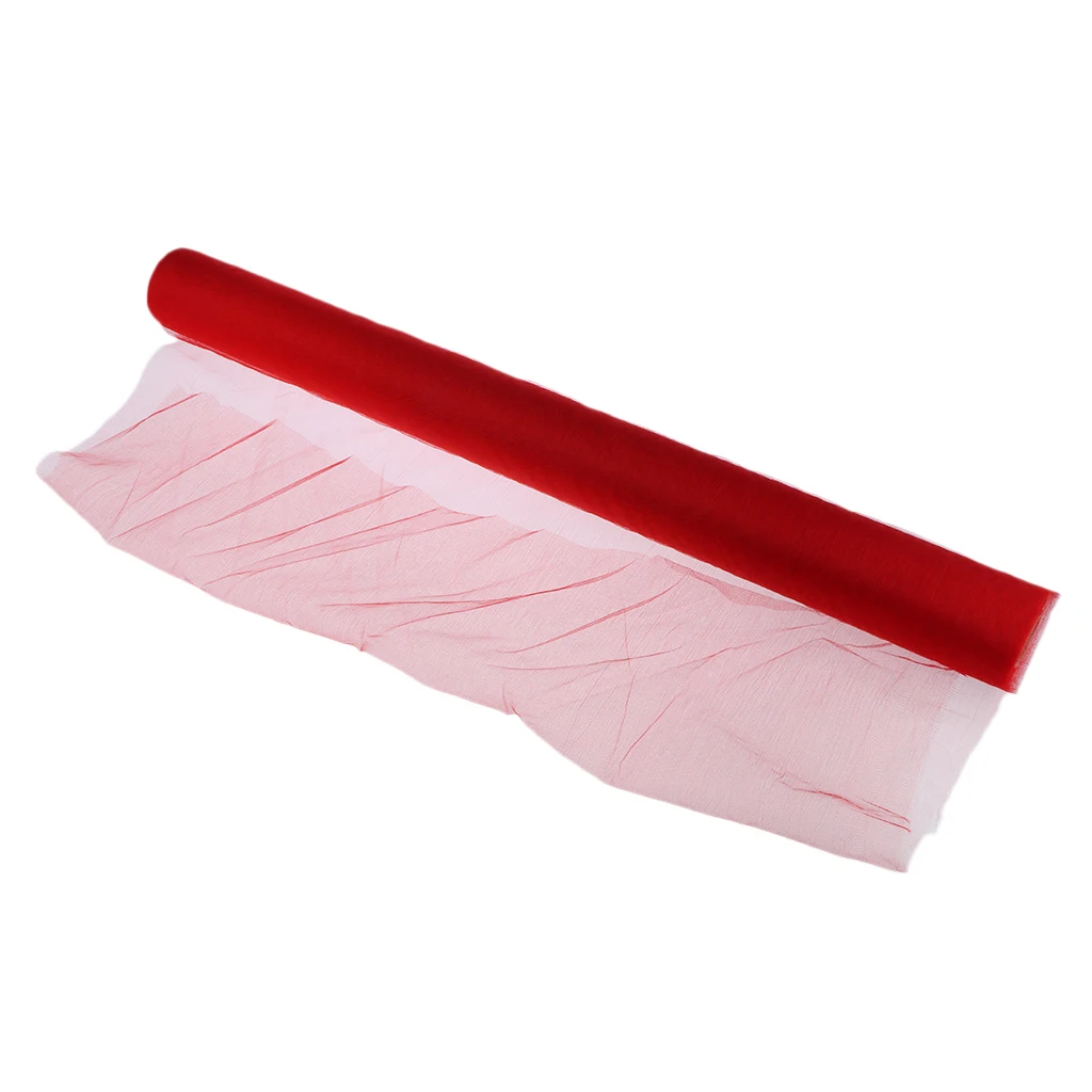 55 Yards Tulle Roll Spool Wedding Prom Fabric Bouquet Chair Sash Car Flower Tutu Gift Packaging Venue Decor Craft 72cm