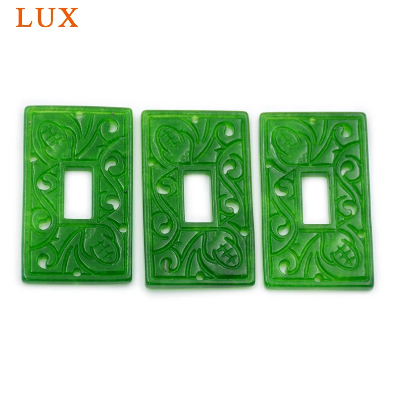 Rectangle hollowed-out green jades stone carved green jades slice crystal gem stone slice for jewelry DIY handmade finding
Rectangle hollowed-out green jades stone carved green jades slice crystal gem stone slice for jewelry DIY handmade finding