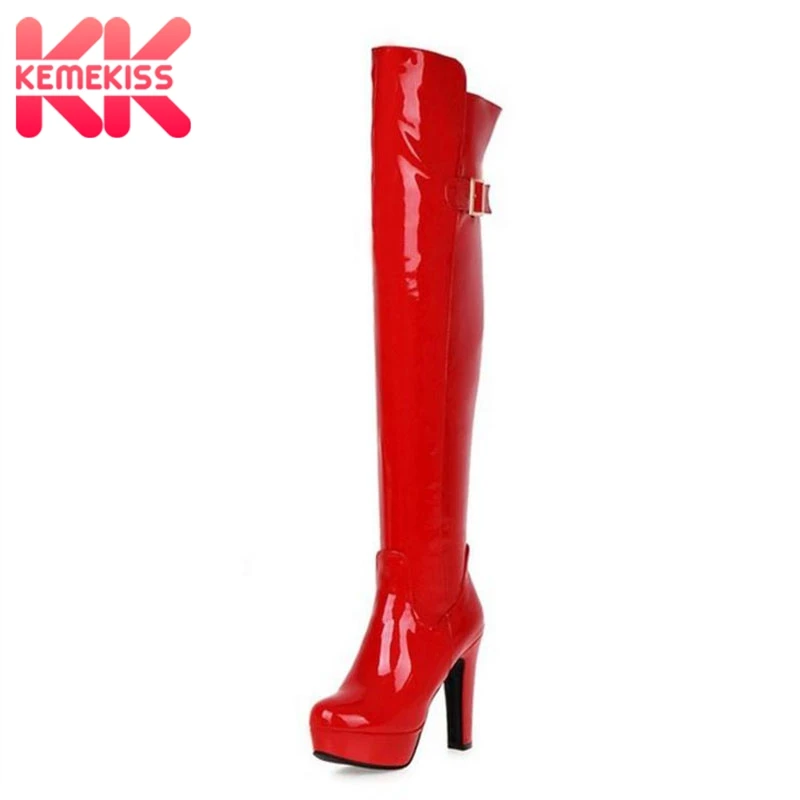 KemeKiss Sexy Women High Heel Boots Platform Warm Fur Shoes Women Patent Leather Over Knee High Boots Fashion Shoes Size 33-43
KemeKiss Sexy Women High Heel Boots Platform Warm Fur Shoes Women Patent Leather Over Knee High Boots Fashion Shoes Size 33-43