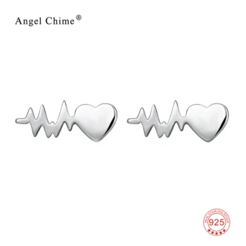 Medical ECG Heartbeat Stud Earrings for Women 925 Sterling Silver Love Earrings Jewelry pendientes mujer moda
Medical ECG Heartbeat Stud Earrings for Women 925 Sterling Silver Love Earrings Jewelry pendientes mujer moda