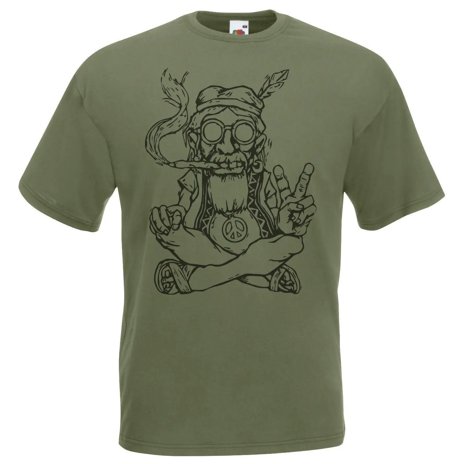 Mens Olive Green Hippy Peace T-Shirt Gents Weed Hippie 420 Festival Tshirt Casual Short Sleeve TEE Cheap wholesale tees
Mens Olive Green Hippy Peace T-Shirt Gents Weed Hippie 420 Festival Tshirt Casual Short Sleeve TEE Cheap wholesale tees