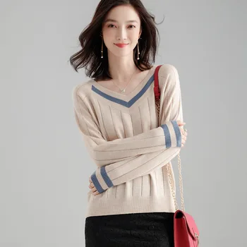 2018 autumn new fashion Korean sweater women's wool blends pullover solid color v-neck sweater women's fashion sweater x8007
2018 autumn new fashion Korean sweater women's wool blends pullover solid color v-neck sweater women's fashion sweater x8007