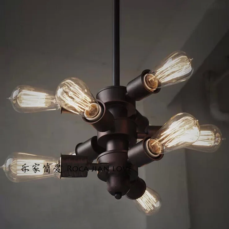 Spring Restaurant Bar American country pendant lamp creative lighting industrial iron wind wheel cake nine pendant lights
Spring Restaurant Bar American country pendant lamp creative lighting industrial iron wind wheel cake nine pendant lights