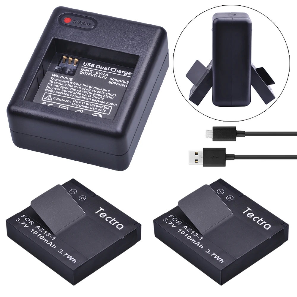 Tectra 2PCS 1010mAh AZ13-1 AZ13 Repalcement Battery + USB Dual Charger for Xiaomi Yi XiaoYi Xiaomi yi 1 Action Camera Battery
Tectra 2PCS 1010mAh AZ13-1 AZ13 Repalcement Battery + USB Dual Charger for Xiaomi Yi XiaoYi Xiaomi yi 1 Action Camera Battery