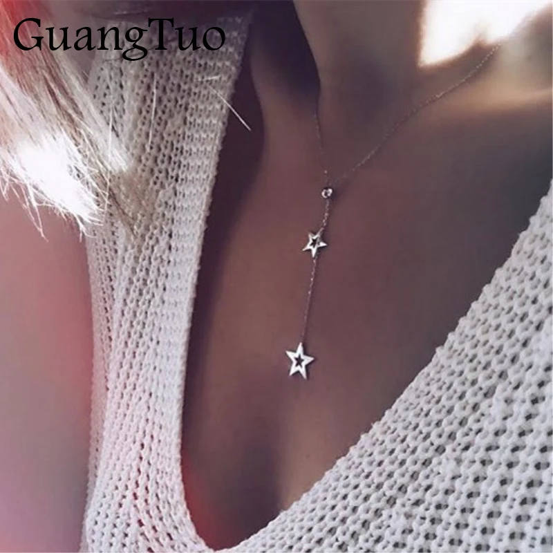 NK102 New Fashion Simple Pentagram Star Pendant Choker Necklace Jewelry Archery Clavicle Collana Chain Necklaces For Women Party
NK102 New Fashion Simple Pentagram Star Pendant Choker Necklace Jewelry Archery Clavicle Collana Chain Necklaces For Women Party