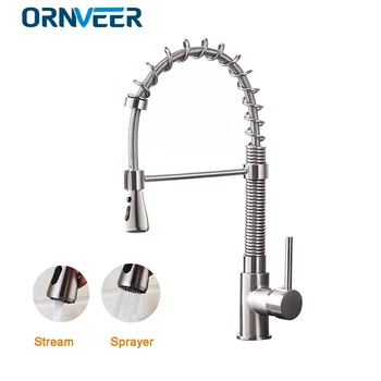 Deck Mounted Kitchen Faucet Pull Out Sprayer Spring Flexible Hose grifo cocina KF2001
Deck Mounted Kitchen Faucet Pull Out Sprayer Spring Flexible Hose grifo cocina KF2001