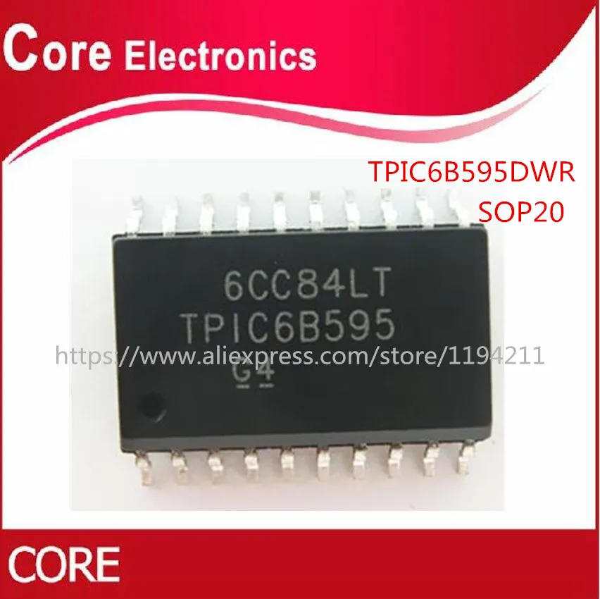 50/лот TPIC6B595DWR TPIC6B595 TPIC6B595N 20-SOIC лучшего качества. | Электронные компоненты и