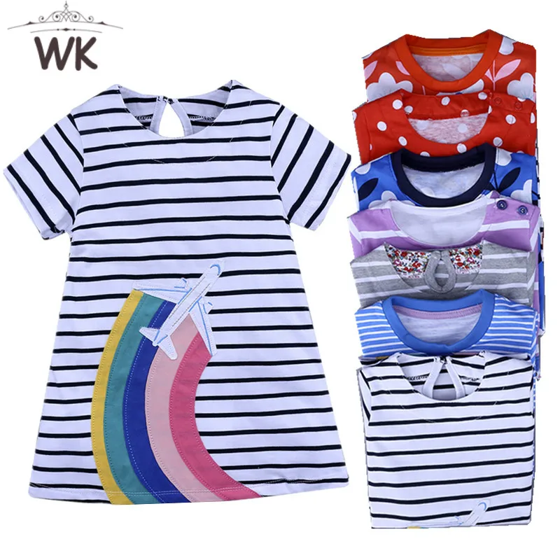 Jq-264 Girl dress cotton short sleeve black & white stripe comfortable dress stitching girl dress airplane applique girls dress
Jq-264 Girl dress cotton short sleeve black & white stripe comfortable dress stitching girl dress airplane applique girls dress