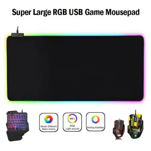 2019 RGB Colorful Lighting Mouse Mat Gaming Illuminated Mouse Pad for PC Laptop Large
2019 RGB Colorful Lighting Mouse Mat Gaming Illuminated Mouse Pad for PC Laptop Large