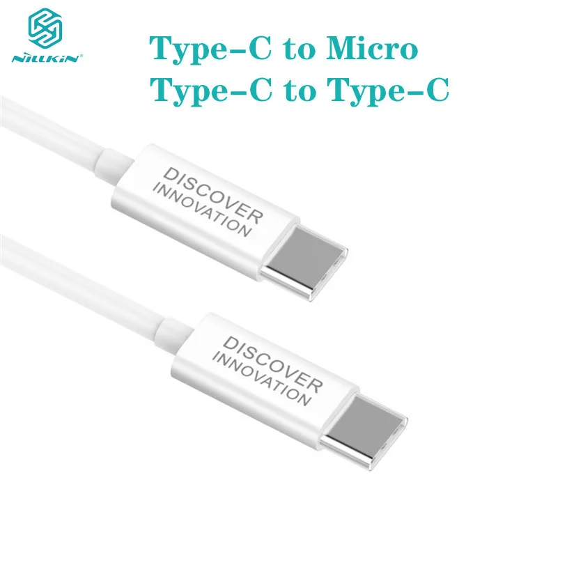NILLKIN Type C to Type C Type-C to Micro Cable Fast Charge Mobile Phone Charging Cables Data 100cm digital cable type c Micro
NILLKIN Type C to Type C Type-C to Micro Cable Fast Charge Mobile Phone Charging Cables Data 100cm digital cable type c Micro