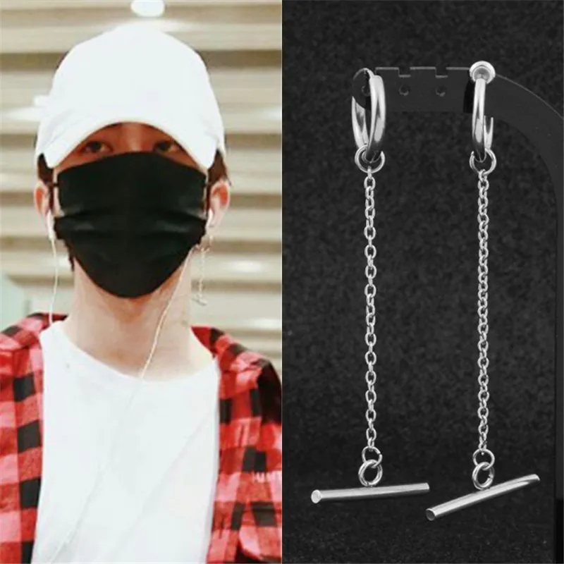 KPOP DNA Korean V 1 pc Korea After Hanging Type Tassel Strip Stainless Steel Stud Earrings For Women and men Fashion Jewelry
KPOP DNA Korean V 1 pc Korea After Hanging Type Tassel Strip Stainless Steel Stud Earrings For Women and men Fashion Jewelry
