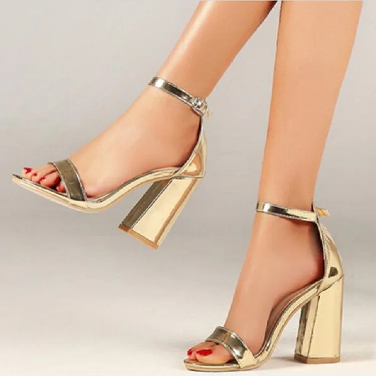 Open Toe Chunky High Heels Golden Party Dress Sandals Big Size 42 Buckle Strap Sexy High Heels Sandals American Lady Shoes
Open Toe Chunky High Heels Golden Party Dress Sandals Big Size 42 Buckle Strap Sexy High Heels Sandals American Lady Shoes