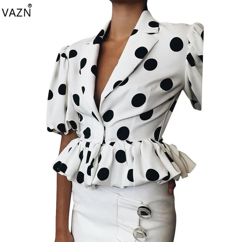 VAZN Spring 2019 Hot Sale Exotic High Street Women Polka Dot Slim Short Shirts Lady Deep V-Neck Short Sleeve Slim Shirt MZ8189
VAZN Spring 2019 Hot Sale Exotic High Street Women Polka Dot Slim Short Shirts Lady Deep V-Neck Short Sleeve Slim Shirt MZ8189