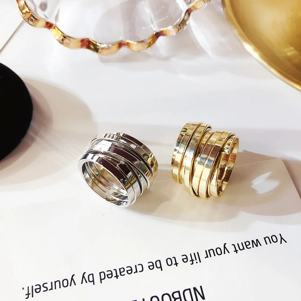 Retro Multi-layer Wide Winding Ring Metal Wave Stacked Rings Fashion Design Brand Women Finger Ring Jewelry
Retro Multi-layer Wide Winding Ring Metal Wave Stacked Rings Fashion Design Brand Women Finger Ring Jewelry