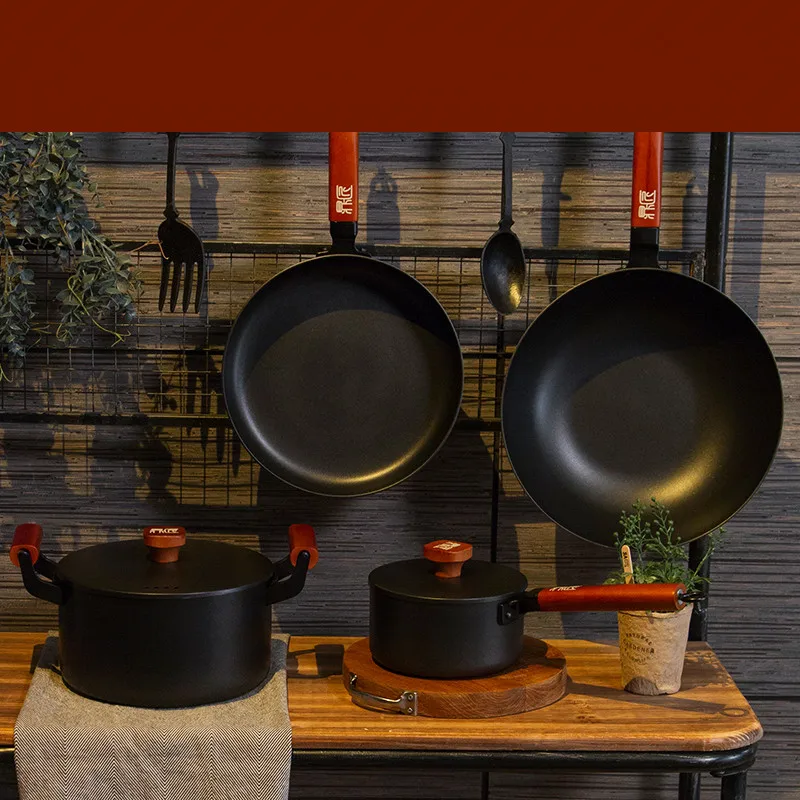 Hight Quality Cooking Tools 4PC/3pc/2pc Set Cast Iron Pot Set Household Uncoated Non-Stick Pan Inducttion Applicable
Hight Quality Cooking Tools 4PC/3pc/2pc Set Cast Iron Pot Set Household Uncoated Non-Stick Pan Inducttion Applicable