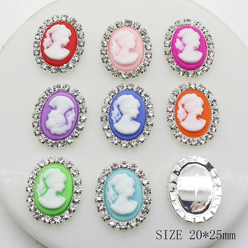 10pcs/Lot Silver 20*25mm Colorful Beauty Head Rhinestone Buttons for Wedding Decoration Hair Bow DIY Jewelry Craft Accessories
10pcs/Lot Silver 20*25mm Colorful Beauty Head Rhinestone Buttons for Wedding Decoration Hair Bow DIY Jewelry Craft Accessories