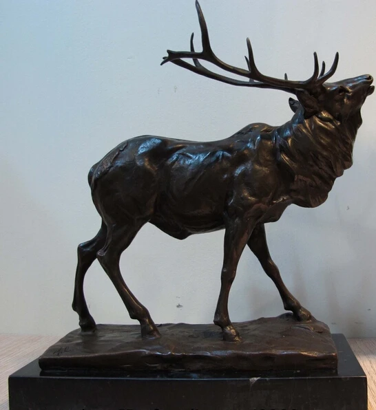 wholesale factory Western Art Decor Copper Bronze Marble Base Sculpture Elk Deer Statue Figurine
wholesale factory Western Art Decor Copper Bronze Marble Base Sculpture Elk Deer Statue Figurine