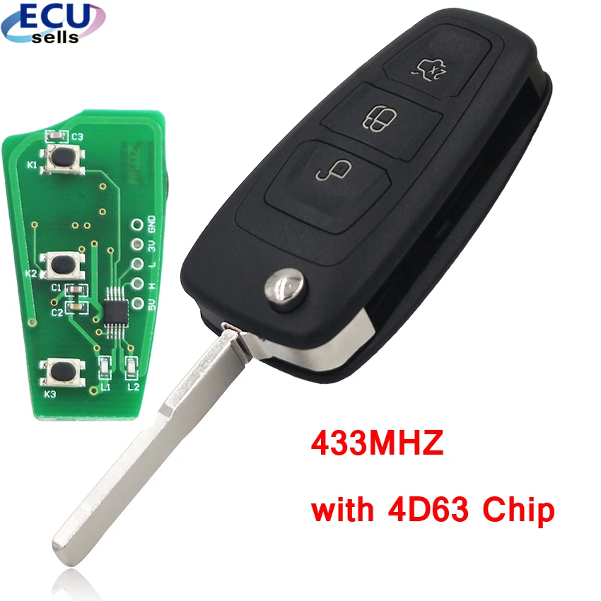 MK3 and T6 Ranger 3 Buttons Remote Key 433MHZ with/without 4D63 Chip for Ford Focus
MK3 and T6 Ranger 3 Buttons Remote Key 433MHZ with/without 4D63 Chip for Ford Focus