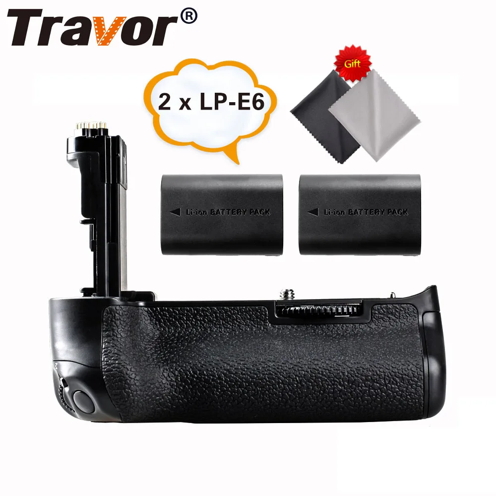 

Travor Profesional Battery Grip for Canon 5D3 5DIII 5DMark III 3 5DS 5DSR as BG-E11+2pcs LP-E6 battery+2pcs+2pcs Lens Cloth