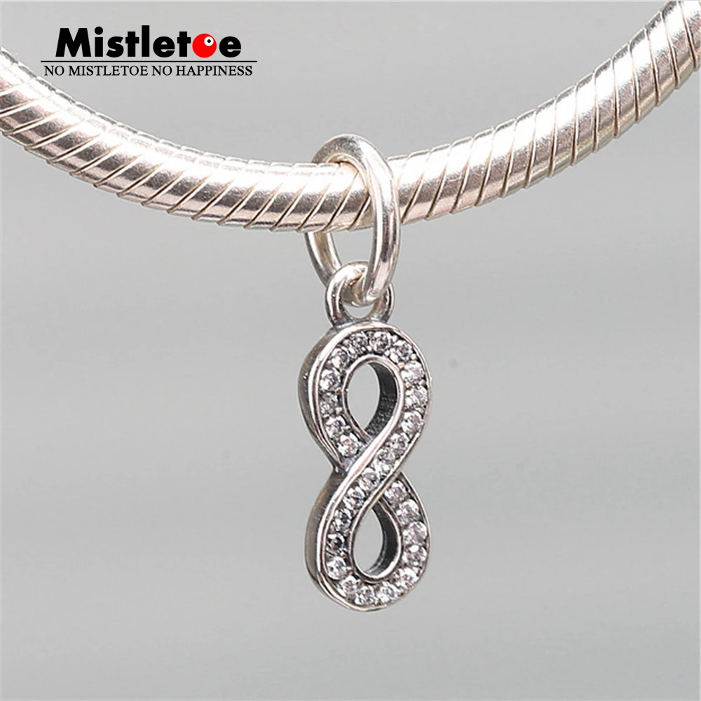 Authentic 925 Sterling Silver Infinity silver dangle with cubic zirconia Dangle Charms Fit European Bracelets Jewelry
Authentic 925 Sterling Silver Infinity silver dangle with cubic zirconia Dangle Charms Fit European Bracelets Jewelry