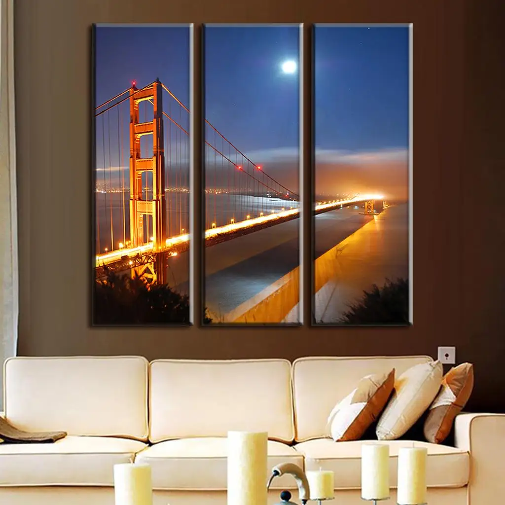 3 Pcs/Set Framed Canvas Wall Art Picture Bridge Under Moon Canvas Print Landscape Modern Wall Paintings
3 Pcs/Set Framed Canvas Wall Art Picture Bridge Under Moon Canvas Print Landscape Modern Wall Paintings