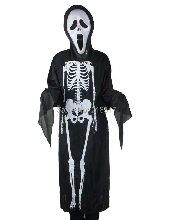 Halloween costume Halloween costume skeleton ghost clothes + skull devil mask D-1537
Halloween costume Halloween costume skeleton ghost clothes + skull devil mask D-1537