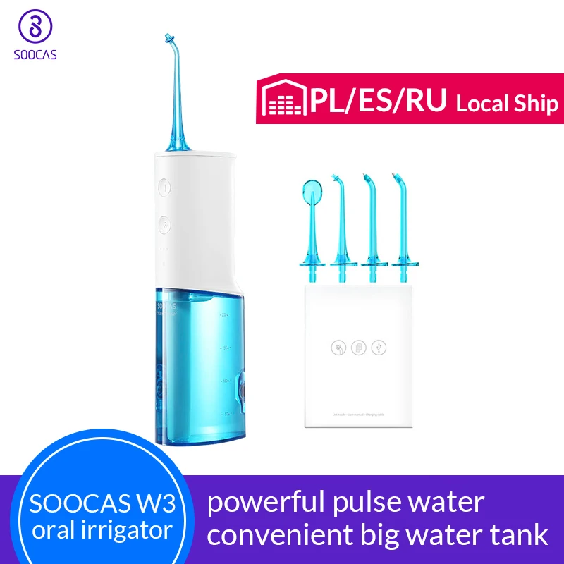 SOOCAS W3 portable oral irrigator USB rechargeable water dental flosser 2200mAh irrigator for cleaning teeth water jet toothpick
SOOCAS W3 portable oral irrigator USB rechargeable water dental flosser 2200mAh irrigator for cleaning teeth water jet toothpick