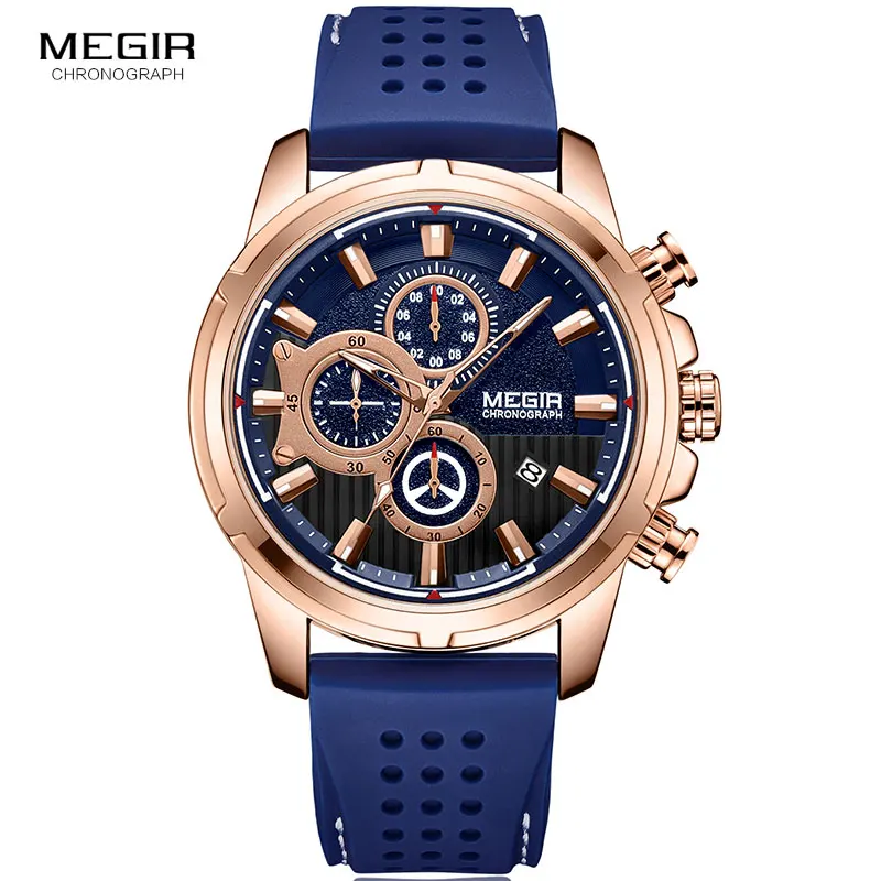 MEGIR Sports Watches Men Top Brand Luxury Quartz Watch Military Silicone Strap Wristwatch Man Relogios Masculino Clock 2101BLUE
MEGIR Sports Watches Men Top Brand Luxury Quartz Watch Military Silicone Strap Wristwatch Man Relogios Masculino Clock 2101BLUE
