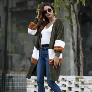 Sherpa Fleece Fluffy Sweater Teddy Patchwork Cardigan Women Winter Teddy Fleece Robes Female Faux Fur Sherpa Sweaters
Sherpa Fleece Fluffy Sweater Teddy Patchwork Cardigan Women Winter Teddy Fleece Robes Female Faux Fur Sherpa Sweaters