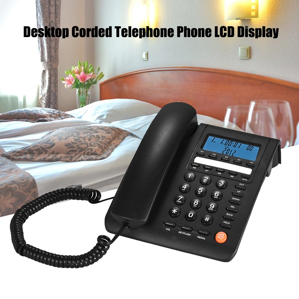 Desktop Corded Telephone Fixed Phone LCD Display for House Home Call Center Office Company Hotel
Desktop Corded Telephone Fixed Phone LCD Display for House Home Call Center Office Company Hotel