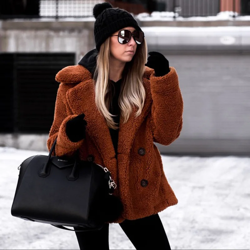 Autumn Women's Fleece Jacket Soft Faux Fur Winter Coats Women Fluffy Warm Casual Bomber Basic Jacket Female Outerwear CDR102
Autumn Women's Fleece Jacket Soft Faux Fur Winter Coats Women Fluffy Warm Casual Bomber Basic Jacket Female Outerwear CDR102