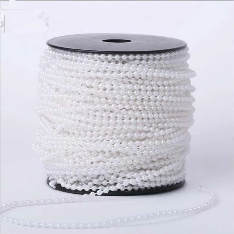 50Meters/Roll Length 3MM White Beige Artificial Pearls Bead Garland Spool Rope Table Centerpiece Wedding Party Home Decoration
50Meters/Roll Length 3MM White Beige Artificial Pearls Bead Garland Spool Rope Table Centerpiece Wedding Party Home Decoration