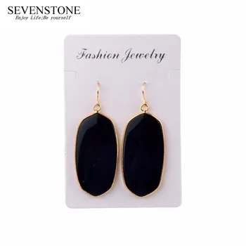 SEVENSTONE Oval Shaped Black Natural Stone Crystal Quartz Dangle Earrings Fashion Jewelry for Women Aros Colgantes India Boho
SEVENSTONE Oval Shaped Black Natural Stone Crystal Quartz Dangle Earrings Fashion Jewelry for Women Aros Colgantes India Boho
