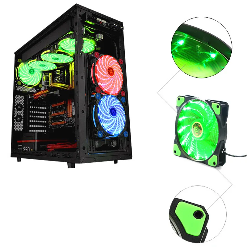 120mm PC Computer 16dB Ultra Silent 33 LEDs Case Fan Heatsink Cooler Cooling w/ Anti-Vibration Rubber 12CM Fan 12VDC 3P IDE 4pin
120mm PC Computer 16dB Ultra Silent 33 LEDs Case Fan Heatsink Cooler Cooling w/ Anti-Vibration Rubber 12CM Fan 12VDC 3P IDE 4pin