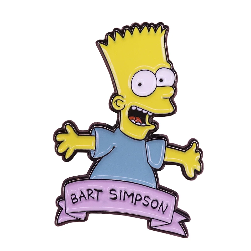 Bart Simpson enamel pin cute cartoon brooch pop culture badge vintage funny creative gift denim jackets coat accessories
Bart Simpson enamel pin cute cartoon brooch pop culture badge vintage funny creative gift denim jackets coat accessories