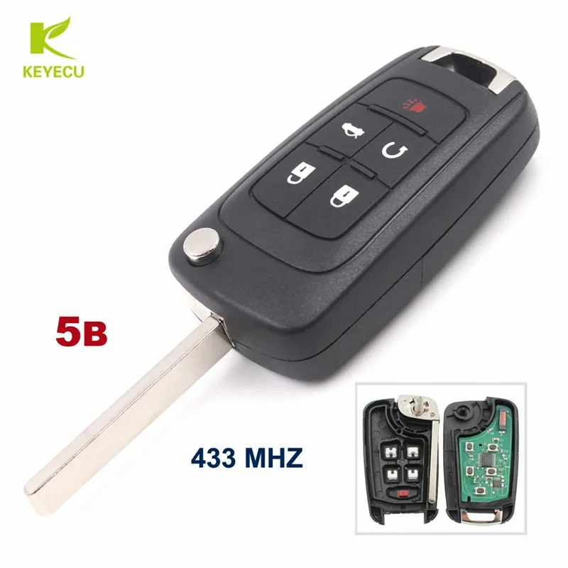 KEYECU New Uncut 5 Button 433MHz With ID46 Chip Remote Control Key Fob for Chevrolet Cruze 2010 2011 2012 2013 2014
KEYECU New Uncut 5 Button 433MHz With ID46 Chip Remote Control Key Fob for Chevrolet Cruze 2010 2011 2012 2013 2014