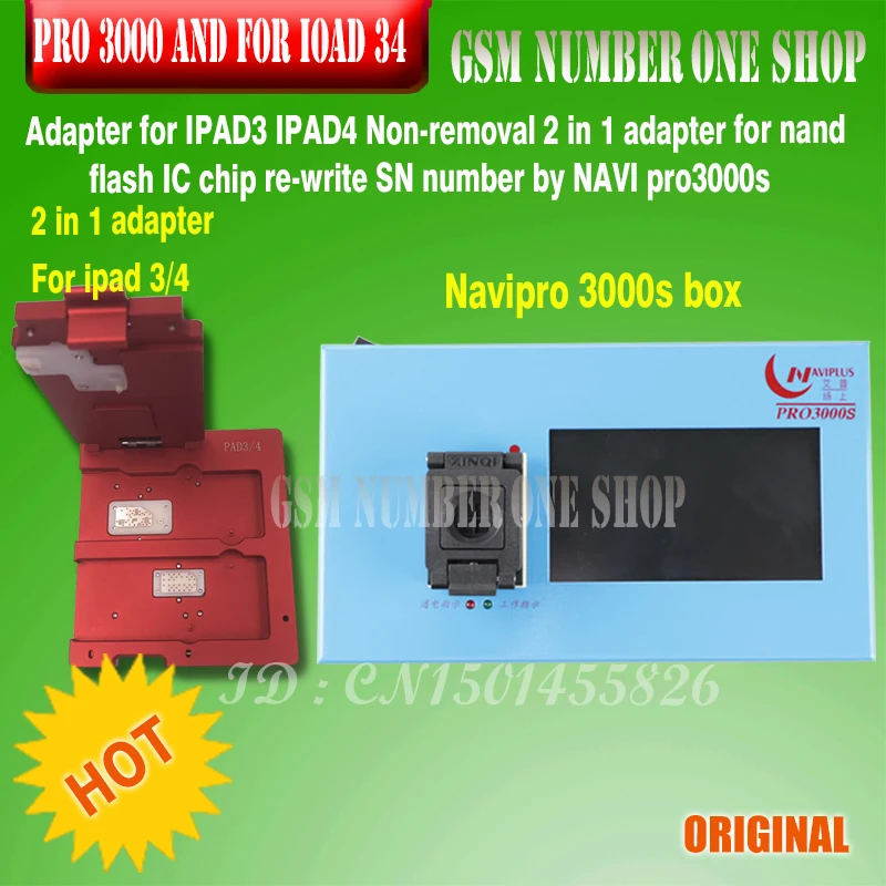 EMS/DHL TO Pro 3000S NAND Flash Programmer NAVIPLUS PRO3000S IP Box Chip Programmer32bit+64BIT Repair Instrument For iPhone iPad
EMS/DHL TO Pro 3000S NAND Flash Programmer NAVIPLUS PRO3000S IP Box Chip Programmer32bit+64BIT Repair Instrument For iPhone iPad